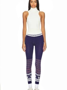 Free People Falala Leggings Blue & White